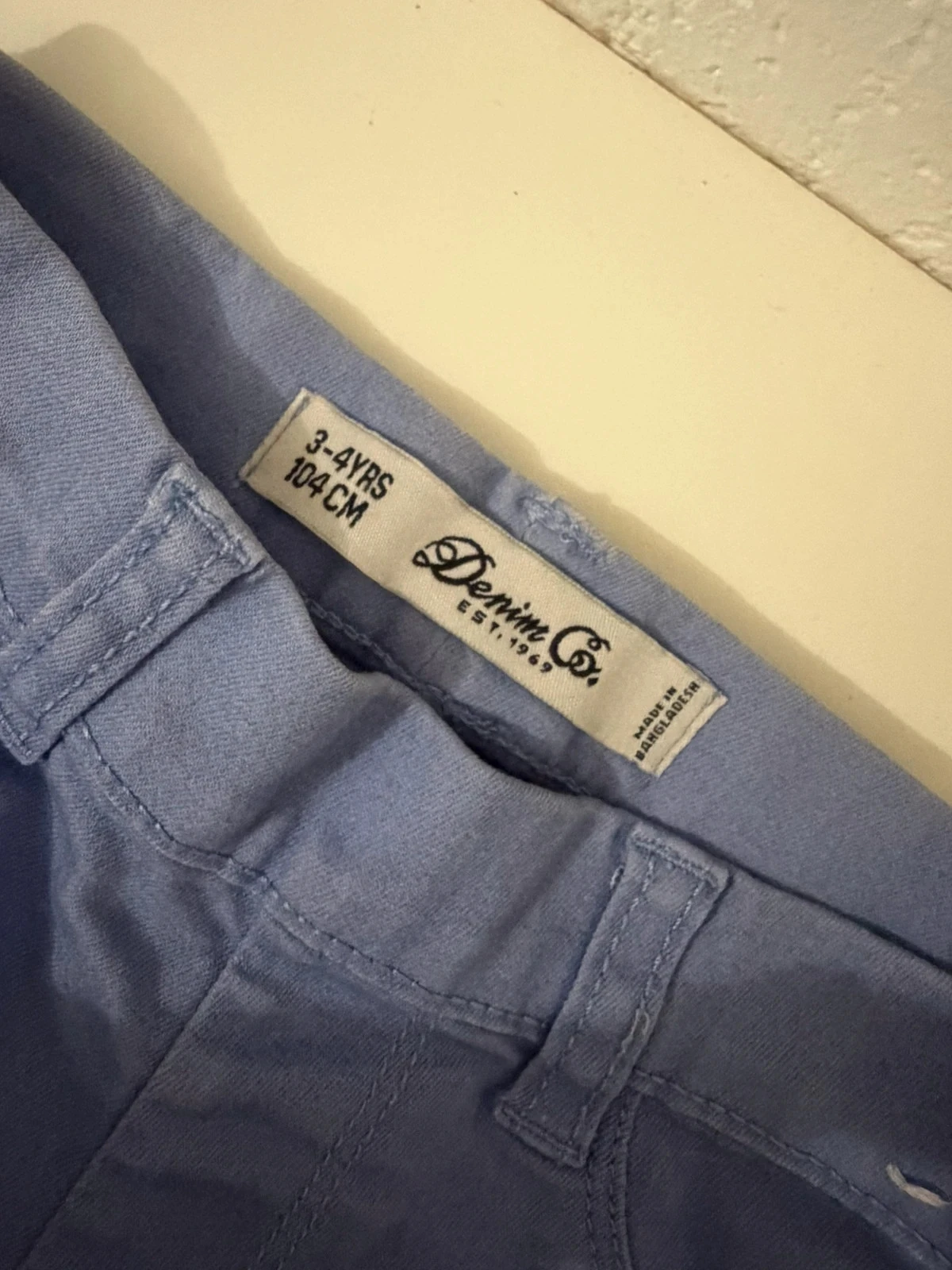 🔵 Jegging de mezclilla denim azul cielo elástico - Talla 3-4 Años (104 cm) – photo 7